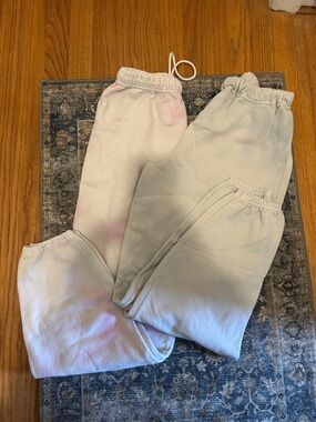 Tie-Dye Jogger Sweatpants - Light Pink & Light Blue